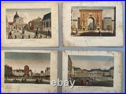 11 Engraving Gravure Vue D'optique Paris Lot XVIIIe Art Ancien Original Old