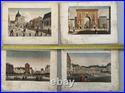 11 Engraving Gravure Vue D'optique Paris Lot XVIIIe Art Ancien Original Old