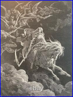 13 Engraving Gravure Gustave Doré Mort Lot Ancien Original Old Squelette Art