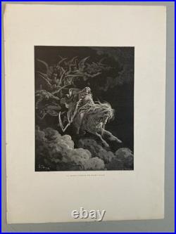 13 Engraving Gravure Gustave Doré Mort Lot Ancien Original Old Squelette Art
