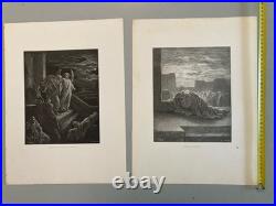 13 Engraving Gravure Gustave Doré Mort Lot Ancien Original Old Squelette Art