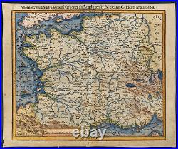 1575ca France Carte géographique ancienne Par Munster Gravure ancienne