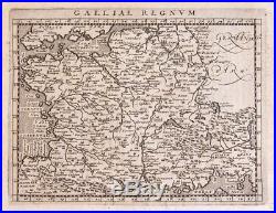 1597 CARTE DE FRANCE MAGINI Galliae regnum antique map ancienne gravure