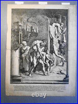 1682 The Fire En The Borgo, Par Raphael Johann Jacob Von Sandrart'S Gravure