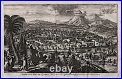 1710 Carte De La Ville De Damas, Syrie, Gravure En Cuivre