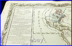 1764 Carte ancienne de l'Amérique Buy de Mornas Desnos