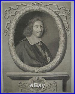 17ème Portrait de MICHEL LE TELLIER Gravé par NANTEUIL en 1659 Coll. DESTAILLEUR