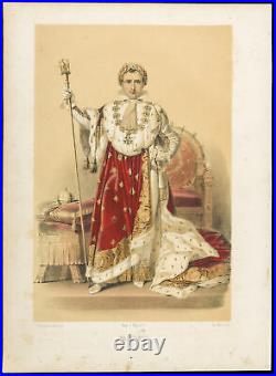 1846 Portrait de Napoléon Bonaparte (Lithographie), en costume de sacre