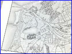 1859 Ancien Carte De Danzig Gdansk Militaire Fort Weichselmund Rare Gravure
