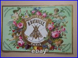 1870. Trade card publicité Bataille rue Chabrol. Imprimerie étiquette (chromo)