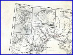 1872 Ancien Carte De Ancien Grèce Royaume De Pontus Hellénistique Empire Rare
