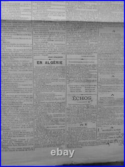 1898 Dreyfus Zola Les Droits De L'homme 27/1 Algerie Antisemitisme Bulow Dementi
