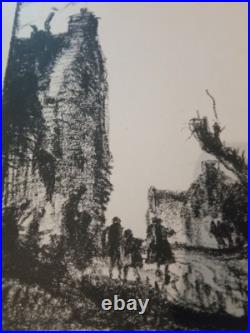 1927 Lithographie Signée De Frank Brangwyn Sur Papier Japon. Estampe Gravure