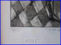 2 Belles Gravures Lithographie Antoine Agra Surréalisme estampe Années 1970