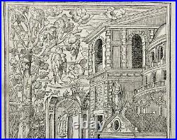 2 Gravures sur bois. Philibert de lOrme. Architecture Renaissance