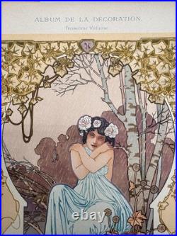 3 Lithographies 1901 Art Nouveau Paris