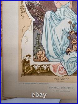3 Lithographies 1901 Art Nouveau Paris