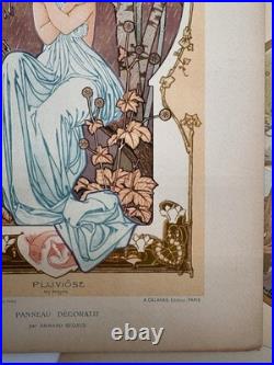 3 Lithographies 1901 Art Nouveau Paris