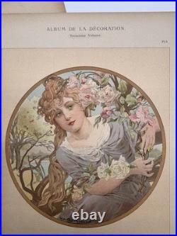 3 Lithographies 1901 Art Nouveau Paris