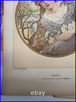 3 Lithographies 1901 Art Nouveau Paris
