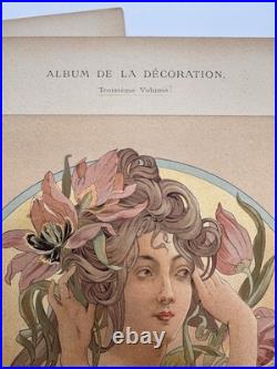 3 Lithographies 1901 Art Nouveau Paris