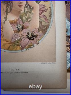 3 Lithographies 1901 Art Nouveau Paris