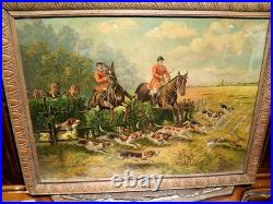 4 Lithographies Anciennes Xixeme La Chasse