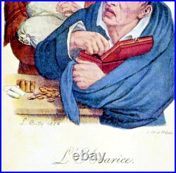 7 Lithographies De Léopold Boilly Les 7 péchés capitaux 1 824 jolis cadres