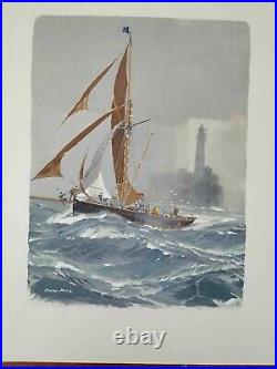 8 Planches MARIN-MARIE Livre Or Yachting, Grands Coureurs Plaisancier 1957