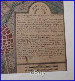 8 Plans de Paris, gravés sur cuivre et colorisés Nicolas de Fer 1705 Delamarre