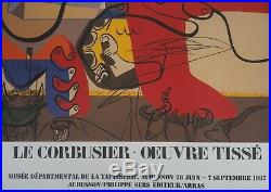 AFFICHE D'ART Le CORBUSIER Présence (Homme et Taureau) # Aubusson, 1987
