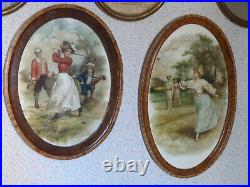ANCIENNES LITHOS COULEURS ENCADREES d' ELLEN CLAPSADDLE-LE GOLF-LE TENNIS ANCIENNES LITHOS COULEURS ENCADREES d' ELLEN CLAPSADDLE-LE GOLF-LE TENNIS