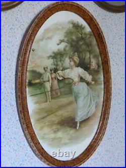 ANCIENNES LITHOS COULEURS ENCADREES d' ELLEN CLAPSADDLE-LE GOLF-LE TENNIS ANCIENNES LITHOS COULEURS ENCADREES d' ELLEN CLAPSADDLE-LE GOLF-LE TENNIS