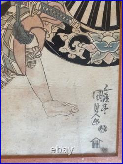 ANCIENNE JOLIE ESTAMPE JAPONAISE, Tamponnée. L' estampe est de Kunisada