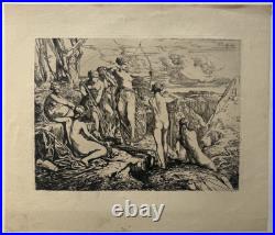 ARTEMIS Diane GRAVURE Eau Forte FRANCOIS CHIFFLART Chasse Cadart XIX°