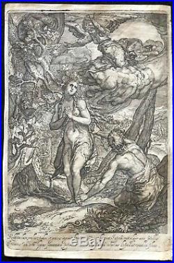 Abraham Bloemaert after 1564 1651 Adam et Eve chassés du Paradis graveur MIL