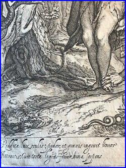Abraham Bloemaert after 1564 1651 Adam et Eve chassés du Paradis graveur MIL