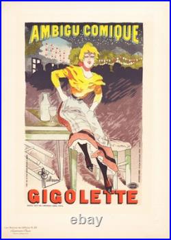 Affiche Art Nouveau Gigolette Théâtre Litho Maîtres 30