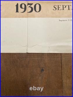 Affiche Lithographie 1930 Art Flamant Gravure Centenaire Indépendance Belge