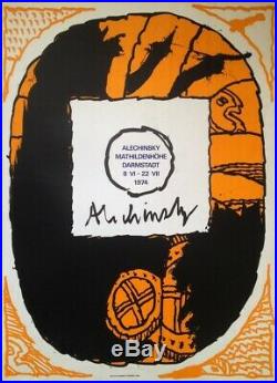 Affiche Lithographique Exposition Alechinsky 1974 Imp. Clot Bramsen Paris (300)