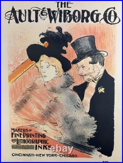 Affiche Numérotée Lithographie Toulouse Lautrec Concert The Ault Wiborg Co C1900