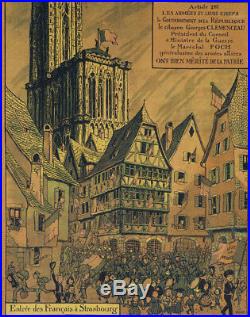 Affiche Originale Hansi 1917 Banque d'Alsace et de Lorraine
