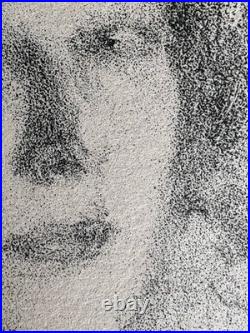 Albert Belleroche Gravure Lithographie Étude Portrait De Femme Art Nouveau