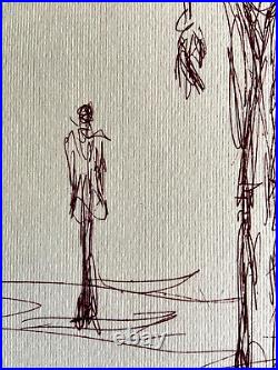 Alberto Giacometti Lithographie'Femme' COA Original Numéroté à Main Signé