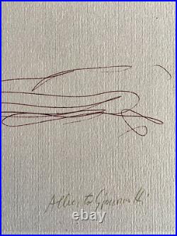 Alberto Giacometti Lithographie'Femme' COA Original Numéroté à Main Signé