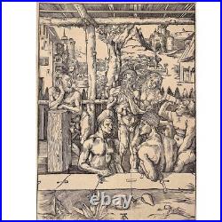 Albrecht Dürer woodcut Men's bath Christian art Albrecht Dürer woodcut Men's bath Christian art
