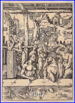 Albrecht Dürer woodcut Men's bath Christian art Albrecht Dürer woodcut Men's bath Christian art