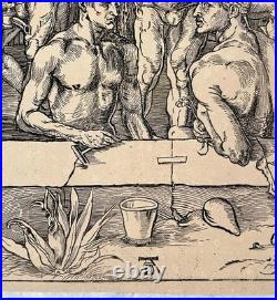 Albrecht Dürer woodcut Men's bath Christian art Albrecht Dürer woodcut Men's bath Christian art