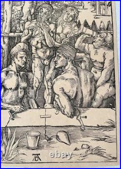 Albrecht Dürer woodcut Men's bath Christian art Albrecht Dürer woodcut Men's bath Christian art