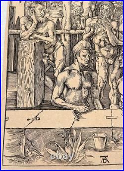 Albrecht Dürer woodcut Men's bath Christian art Albrecht Dürer woodcut Men's bath Christian art